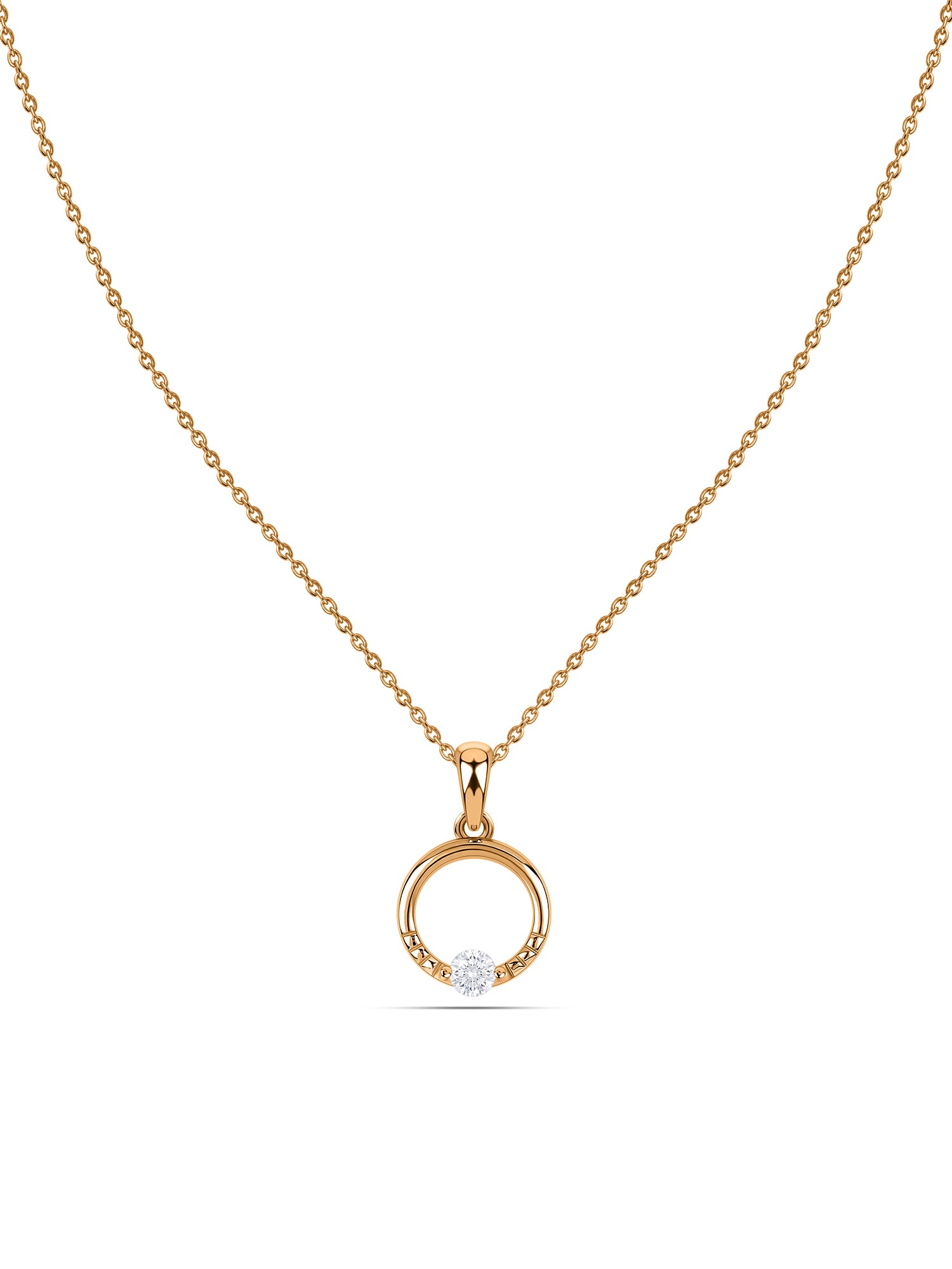 Eternal Circle Lab Grown Diamond Vermeil Gold Pendant