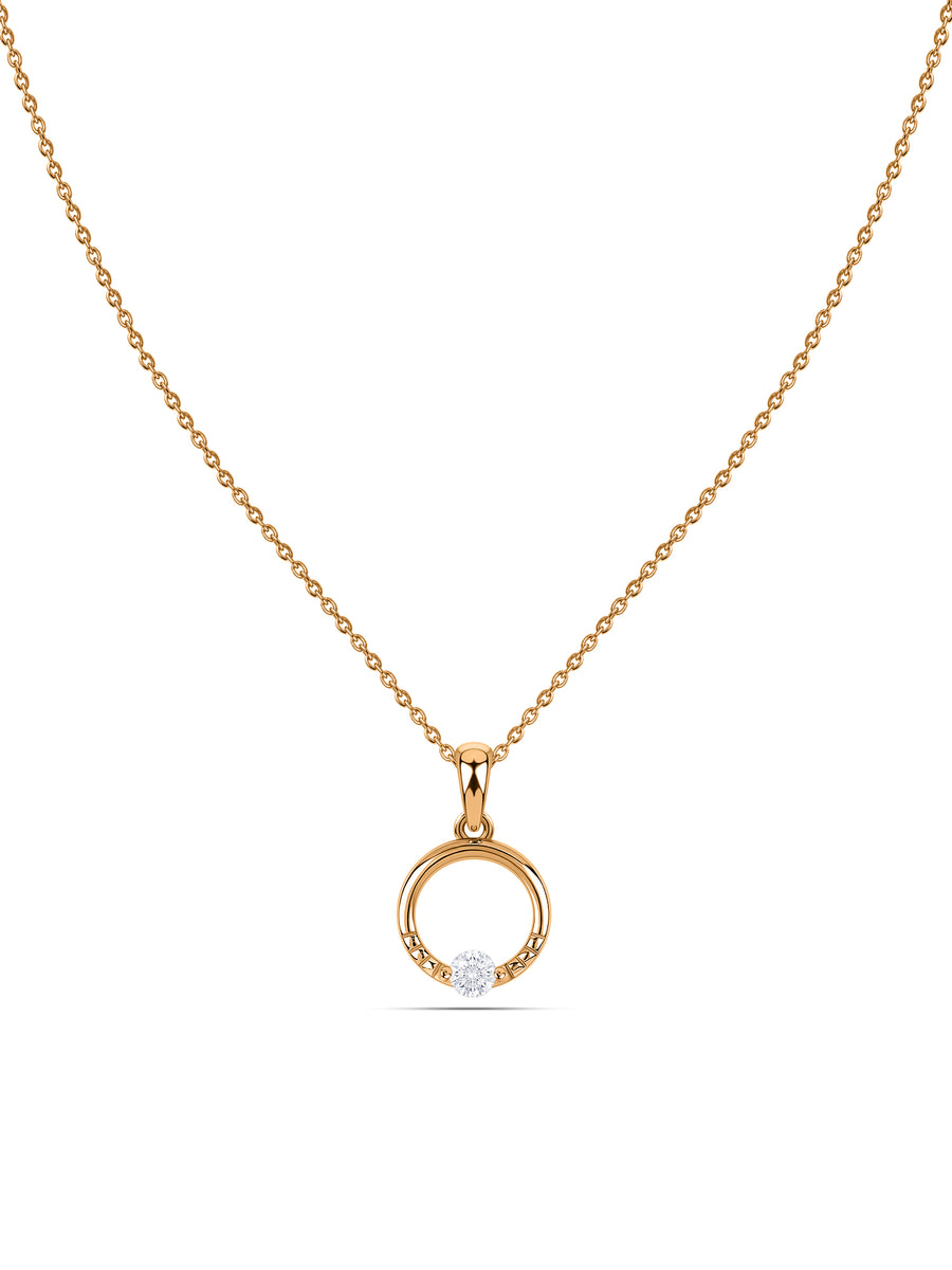 Eternal Circle Lab Grown Diamond Vermeil Gold Pendant