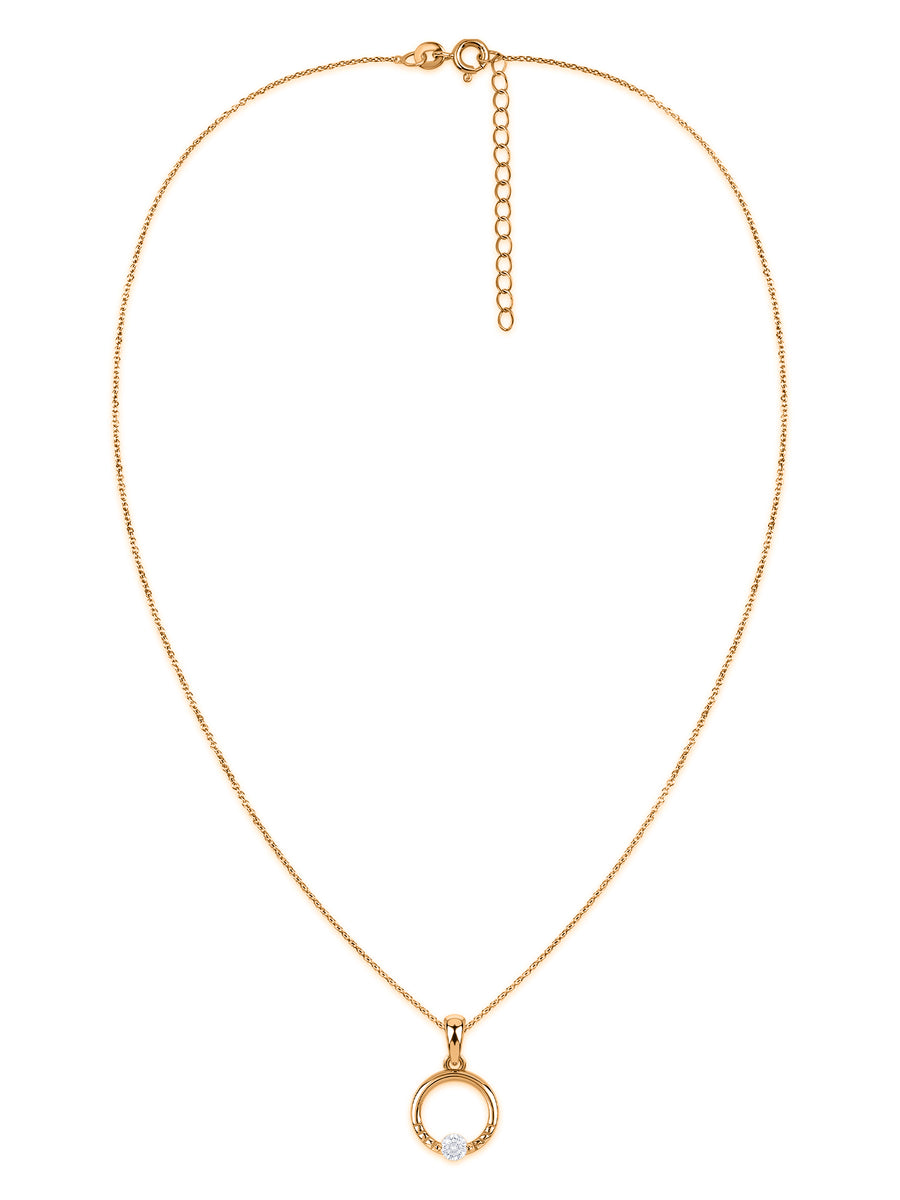 Eternal Circle Lab Grown Diamond Vermeil Gold Pendant