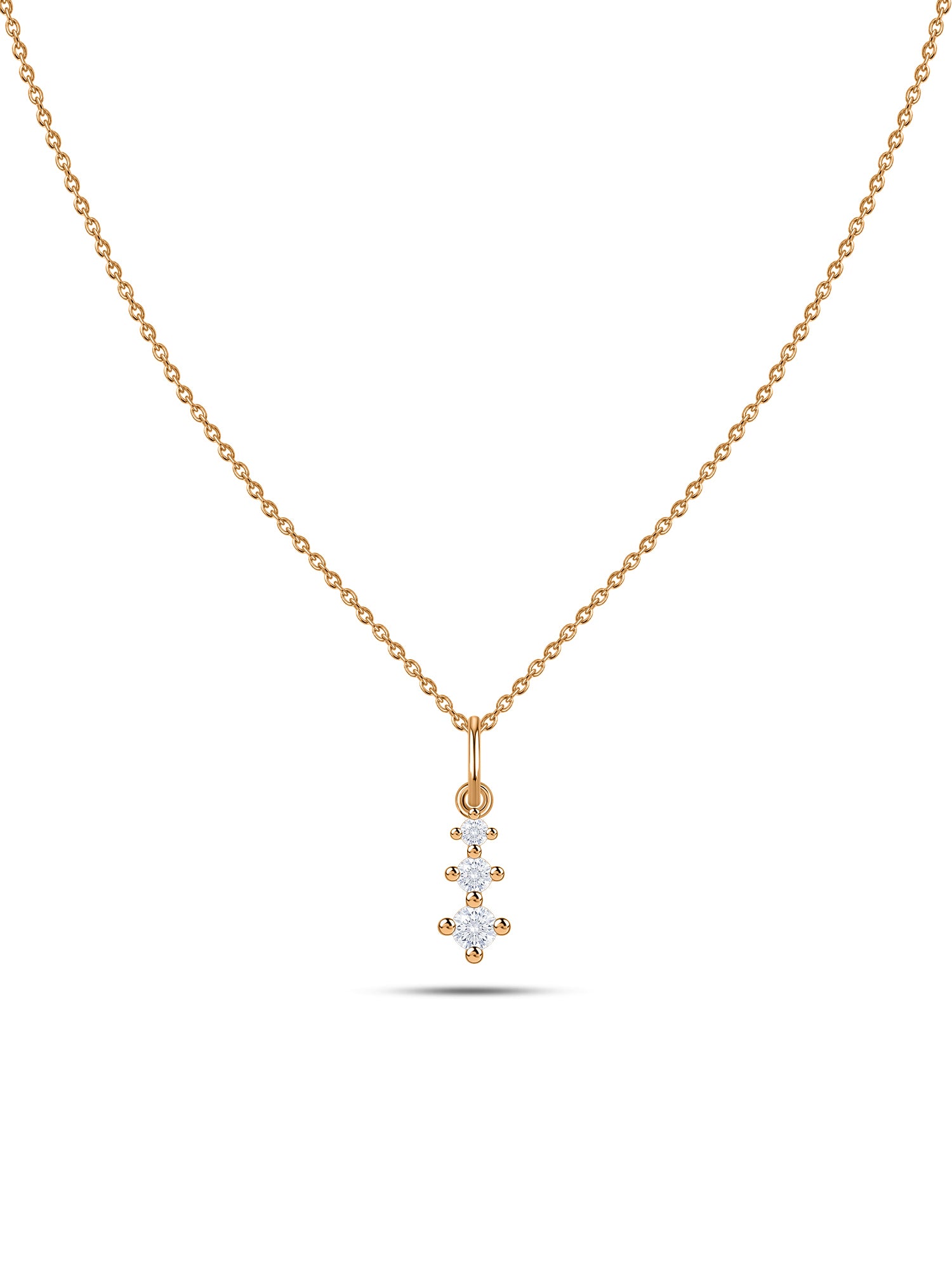 Celestial Drop Lab Grown Diamond Vermeil Gold Pendant