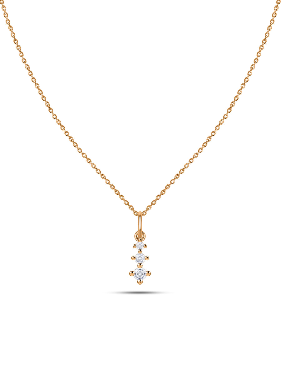 Celestial Drop Lab Grown Diamond Vermeil Gold Pendant