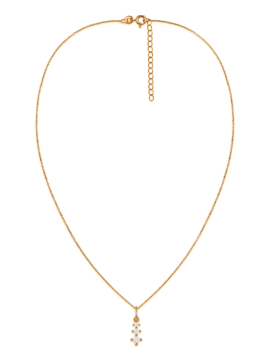 Celestial Drop Lab Grown Diamond Vermeil Gold Pendant