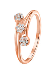 Lab Grown Trio Flower Diamond Ring