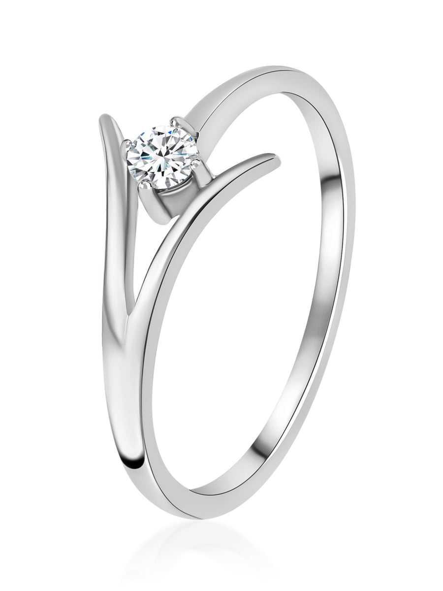 Lab Grown Sparkling Diamond Ring in Gold