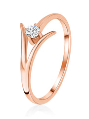 Lab Grown Sparkling Diamond Ring in Gold