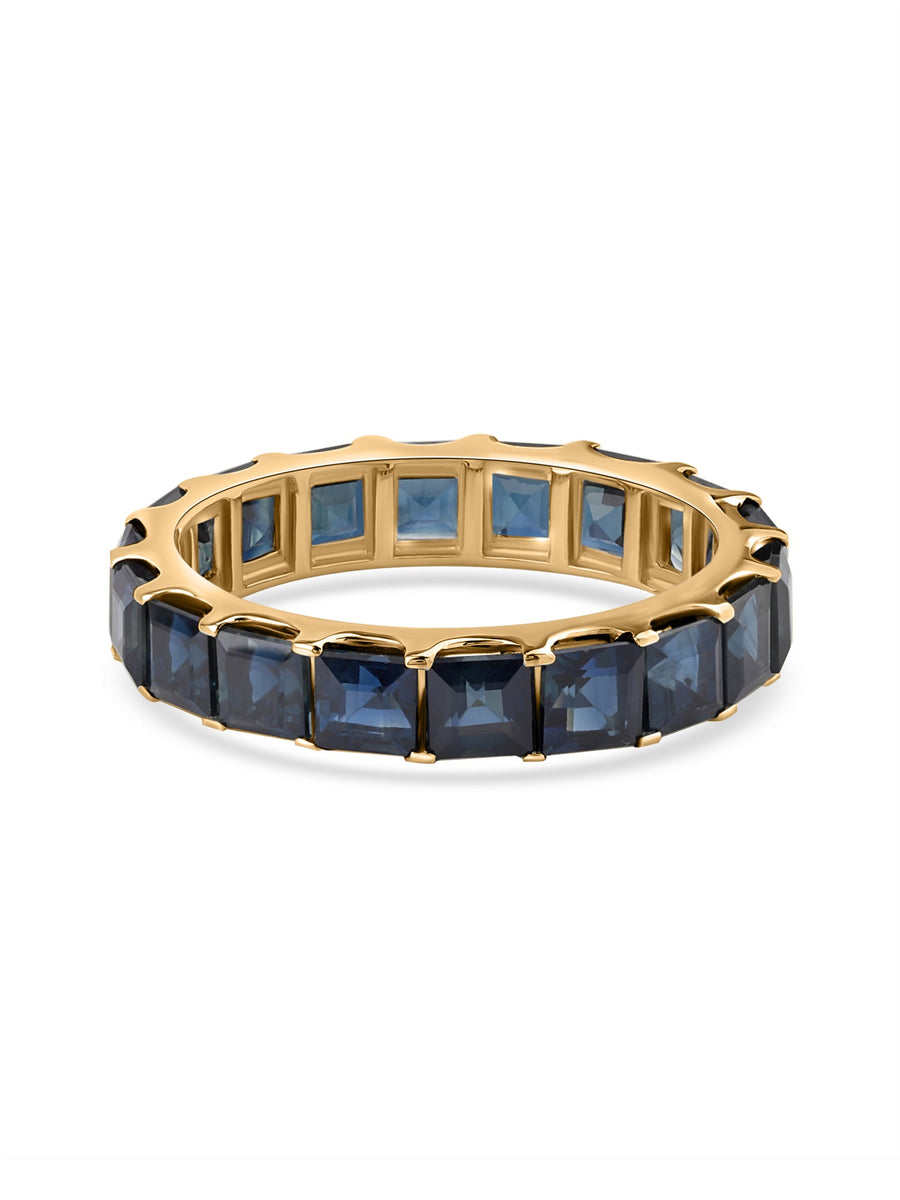 Gold Eternity Blue Sapphire Band Ring
