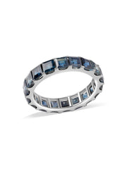 Gold Eternity Blue Sapphire Band Ring
