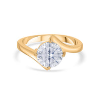 4 Carat Diamond Look Solitaire Gold Ring For Women