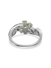 Fresh Bloom Peridot Silver Ring