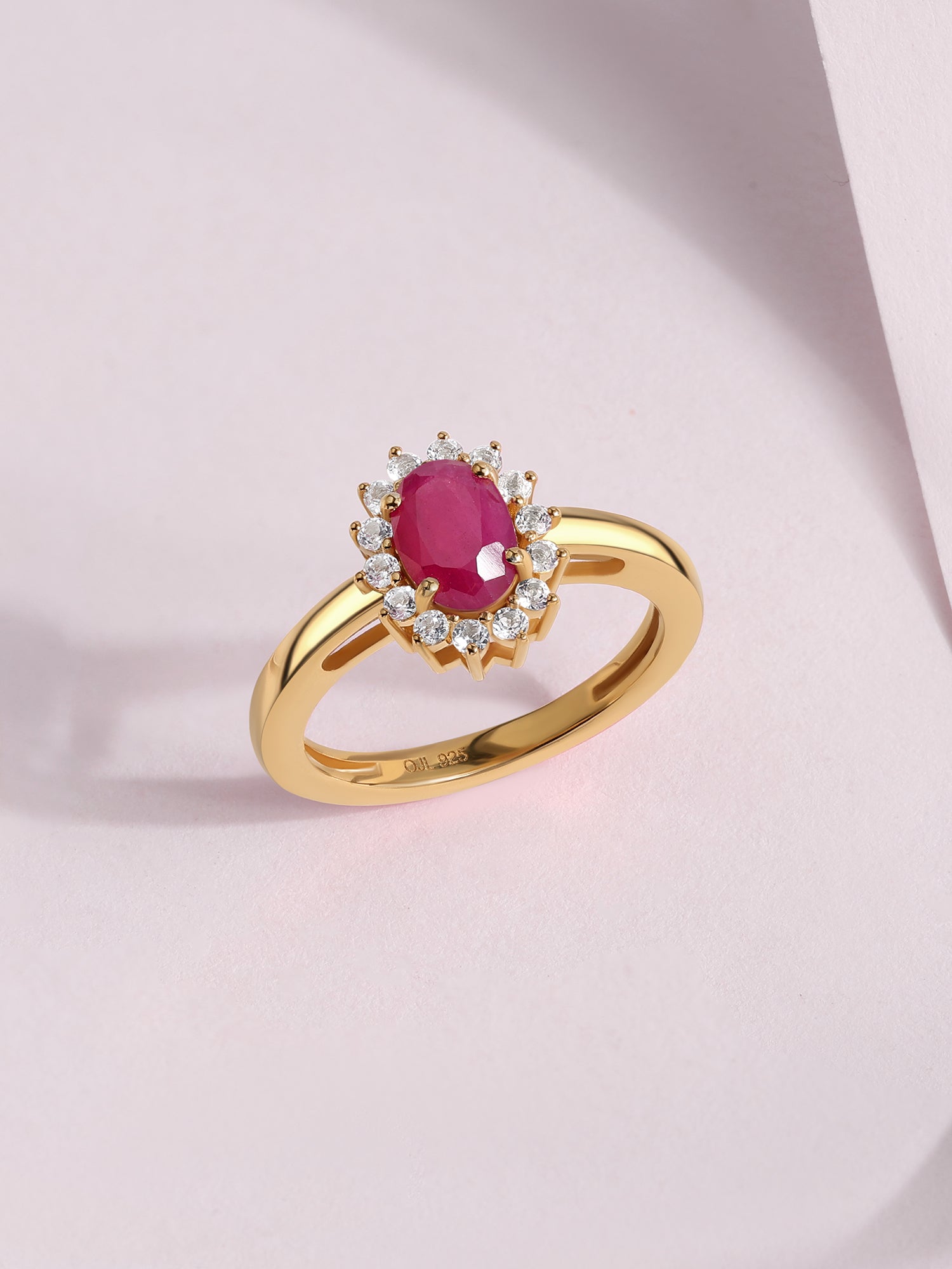 Crimson Grace Natural Red Ruby Silver Ring
