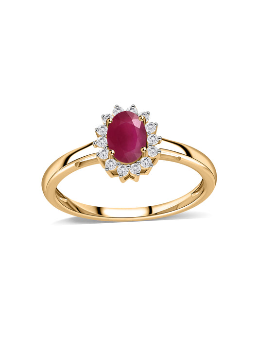 Crimson Grace Natural Red Ruby Silver Ring