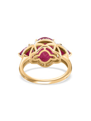 Royal Ember Thai Ruby Silver Ring