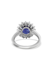 Natural Blue Sapphire Diana Ring