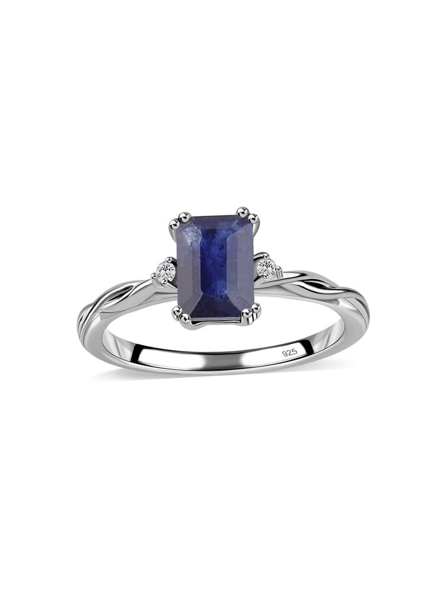 Elegant Natural Blue Sapphire Ring For Women