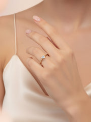 Lab Grown Solitaire Heart Diamond Ring