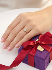 Lab Grown Solitaire Heart Diamond Ring