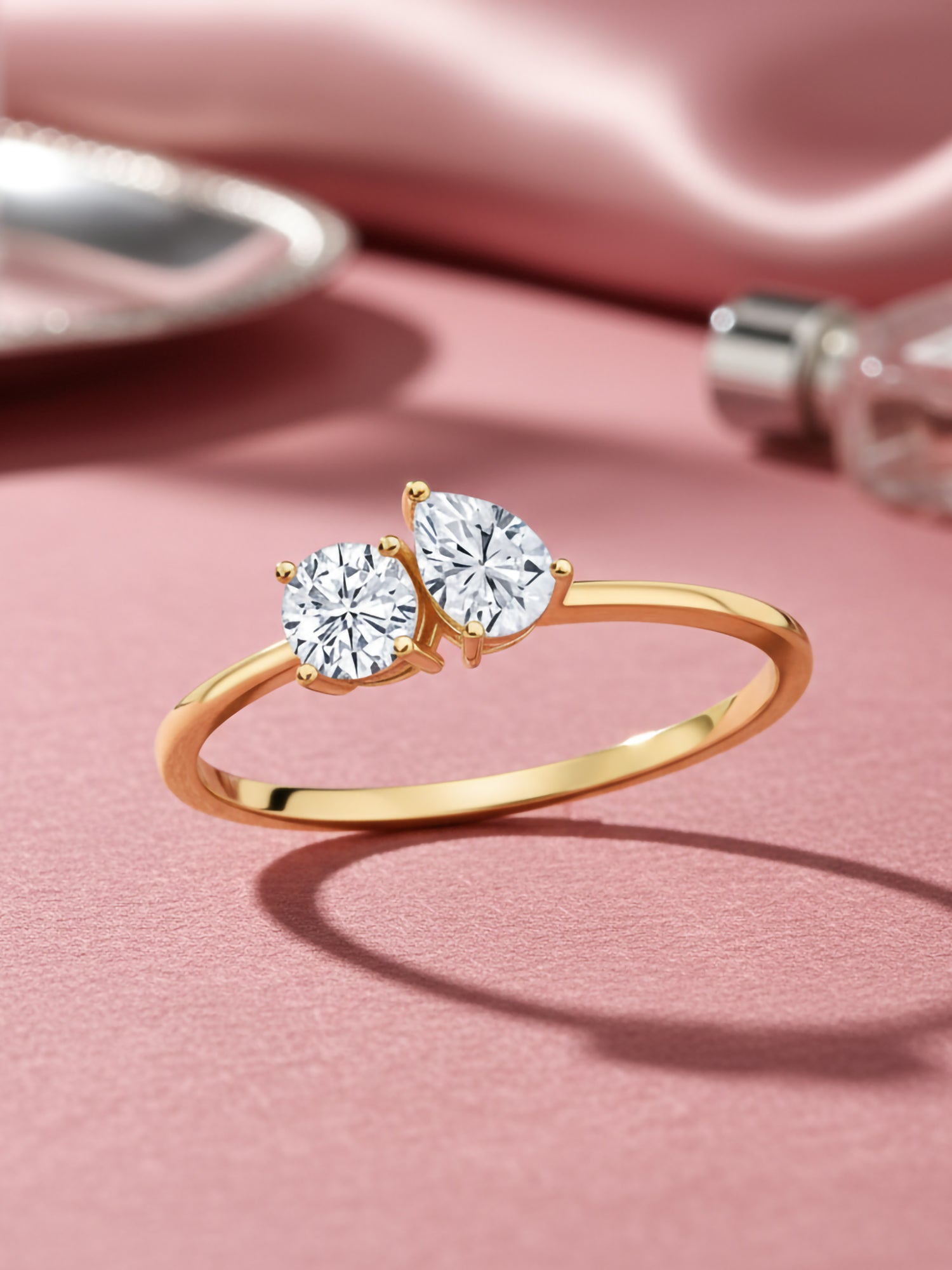 Lab Grown Diamond Toi Et Moi Gold Ring