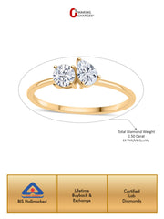 Lab Grown Diamond Toi Et Moi Gold Ring
