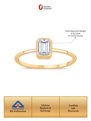 Lab Grown 0.50 Carat Solitaire Diamond Ring