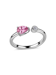 Tourmaline Open Wrap Silver Ring with Topaz Accent