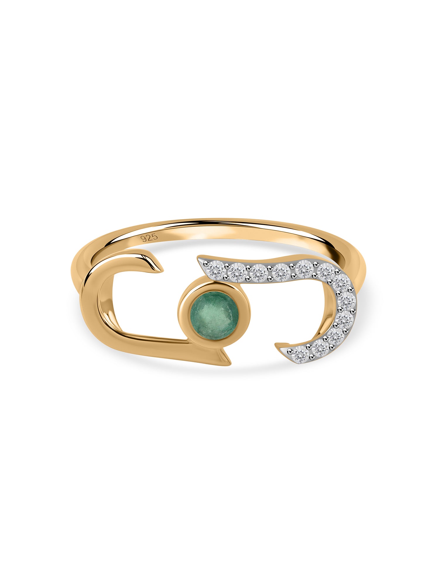 Elegance Natural Emerald Ring