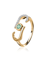 Elegance Natural Emerald Ring