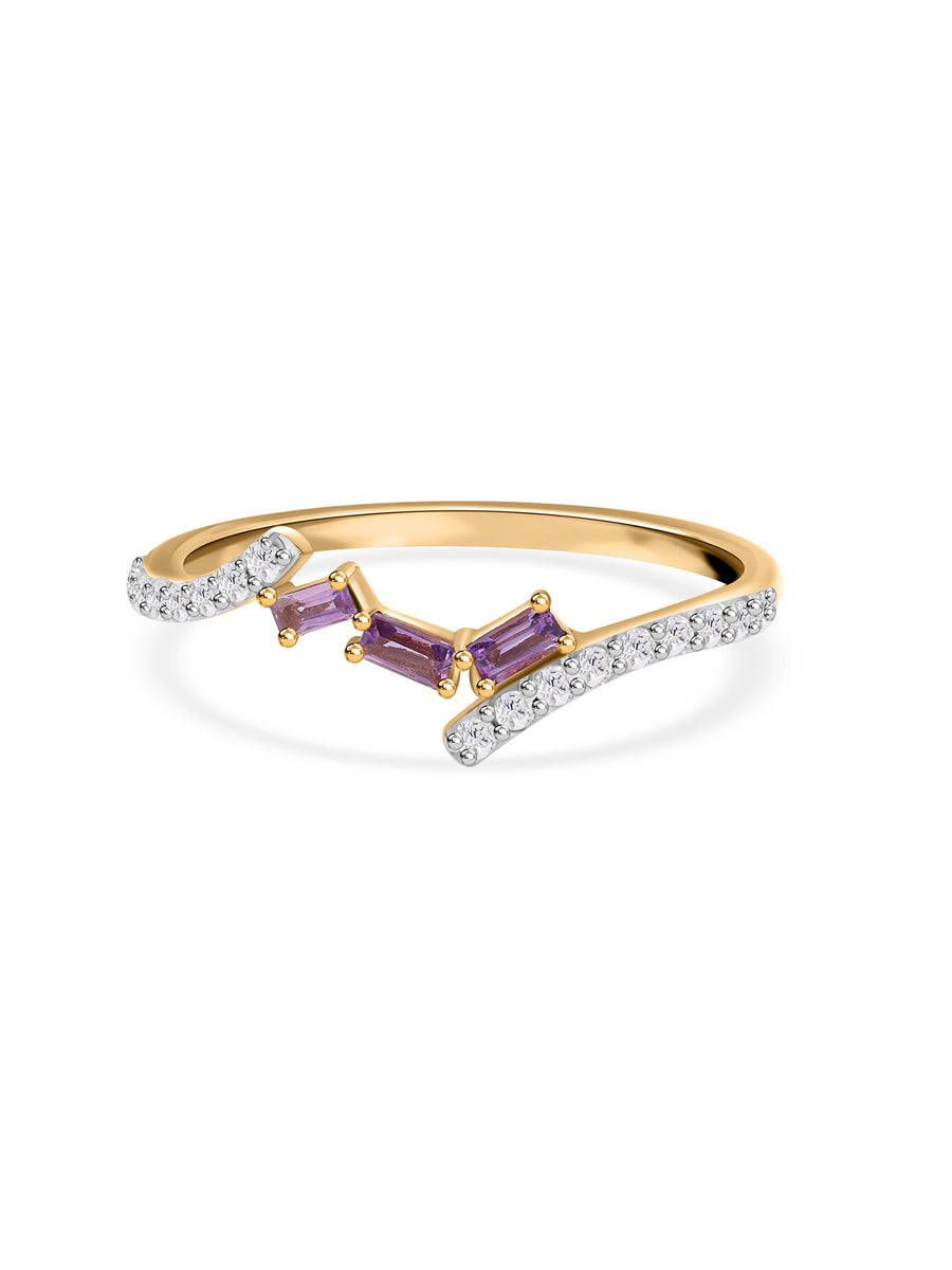 Amethyst Trio Blush Ring