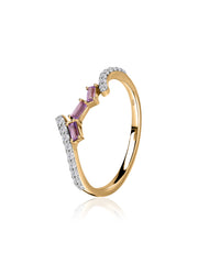 Amethyst Trio Blush Ring