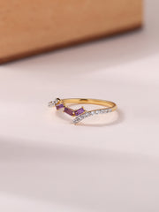 Amethyst Trio Blush Ring