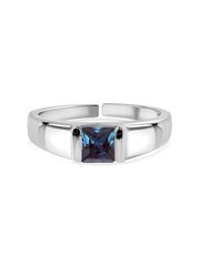 Alexandrite Bold Band Silver Ring