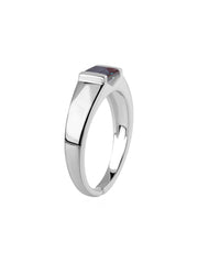 Alexandrite Bold Band Silver Ring