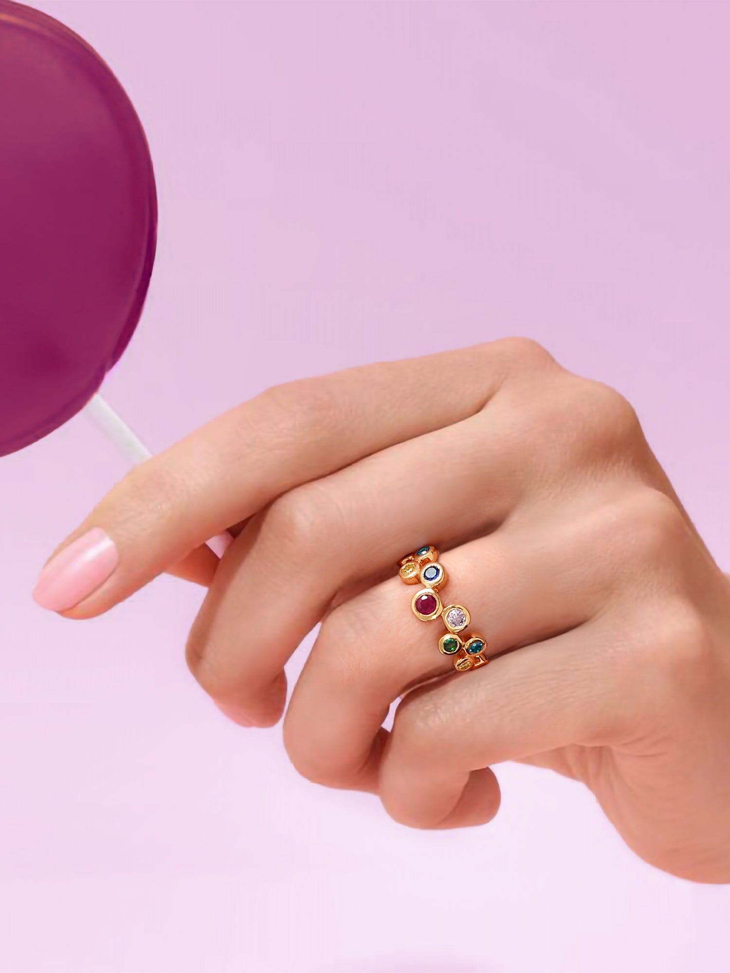Color Pops Gold Ring For Women