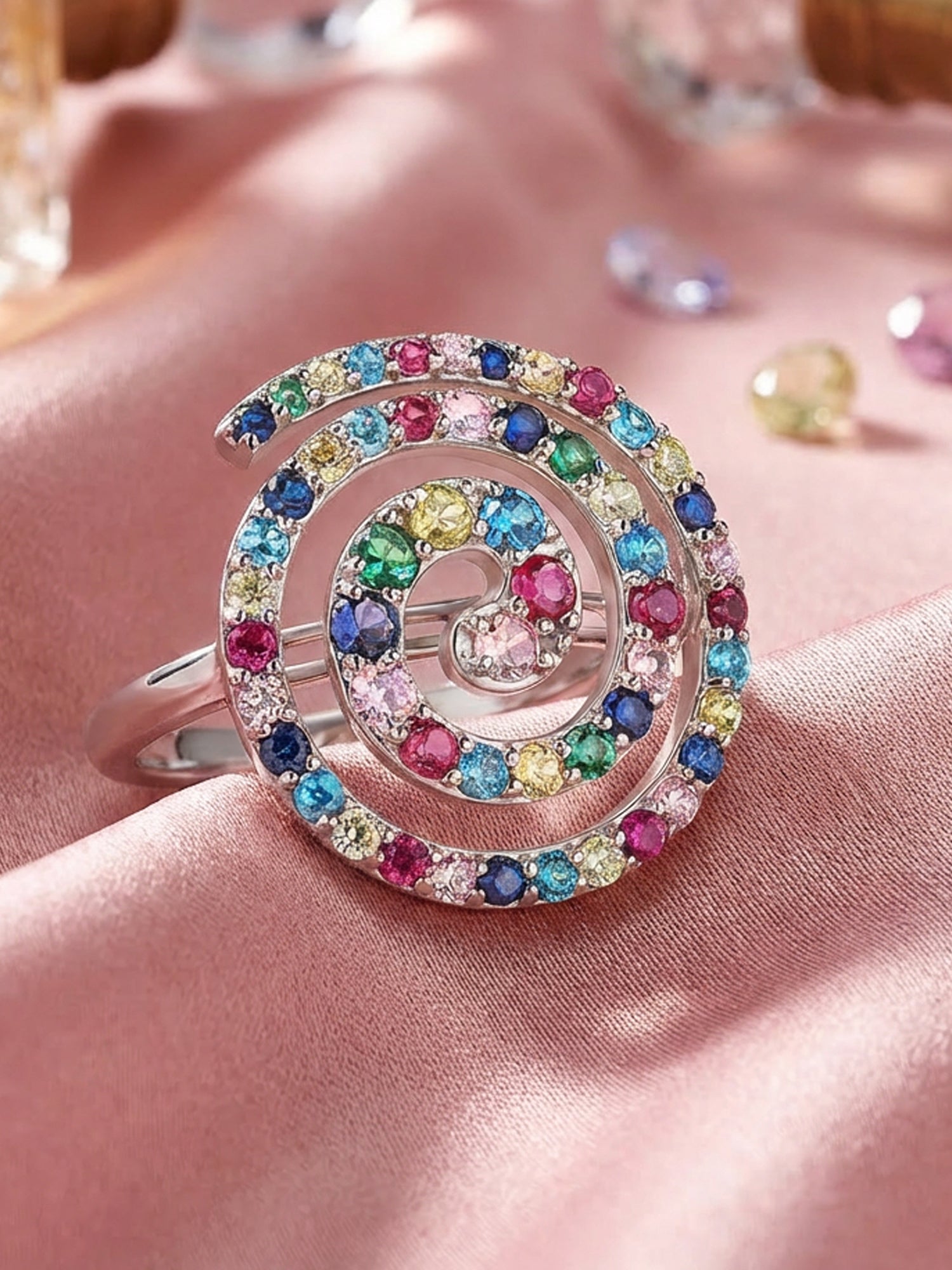 Color Pops Multicolor Cocktail Ring