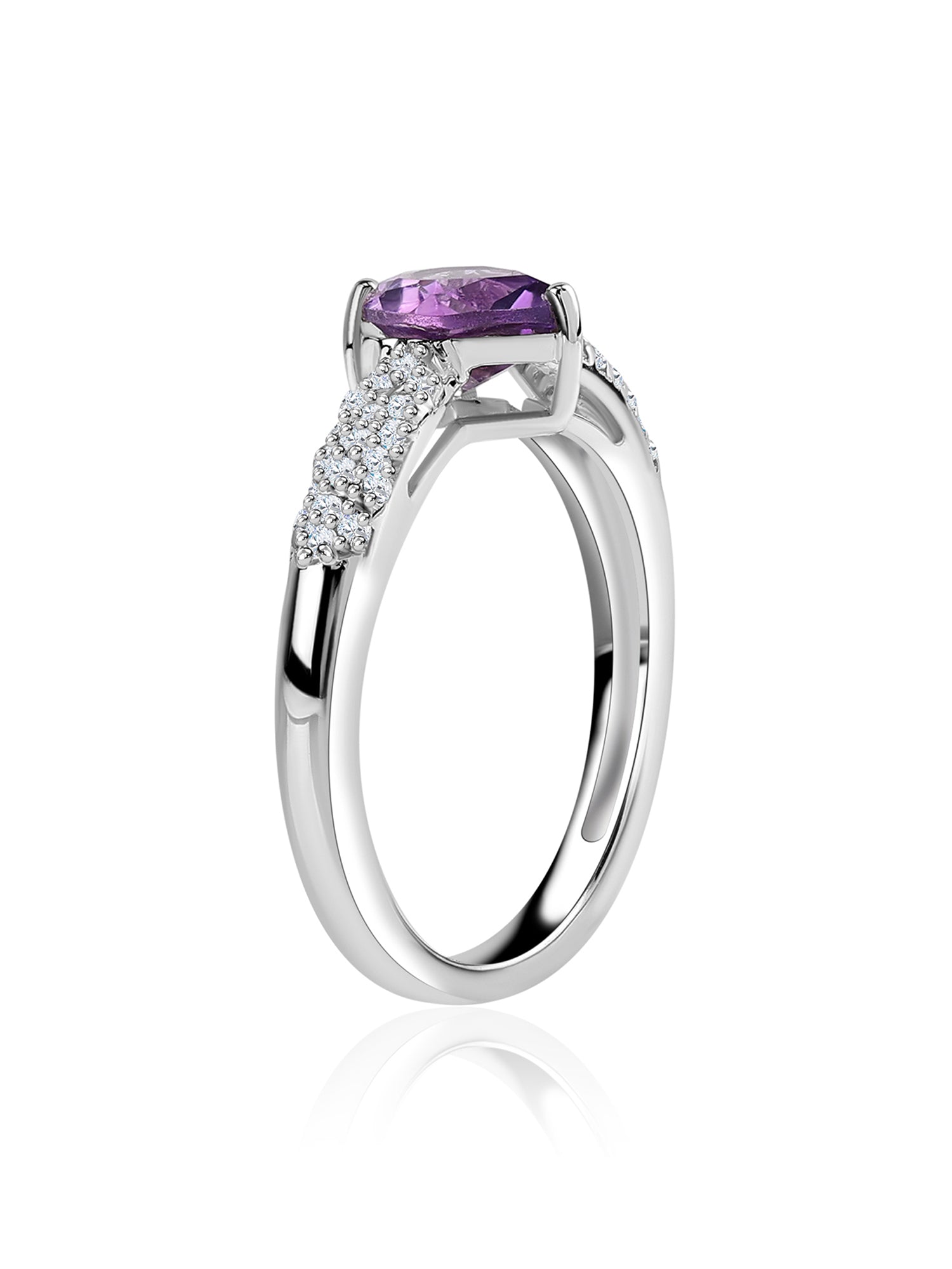 Violet Promise African Amethyst Silver Ring