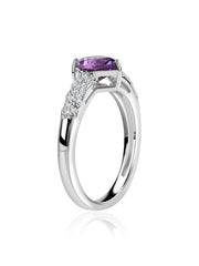 Violet Promise African Amethyst Silver Ring