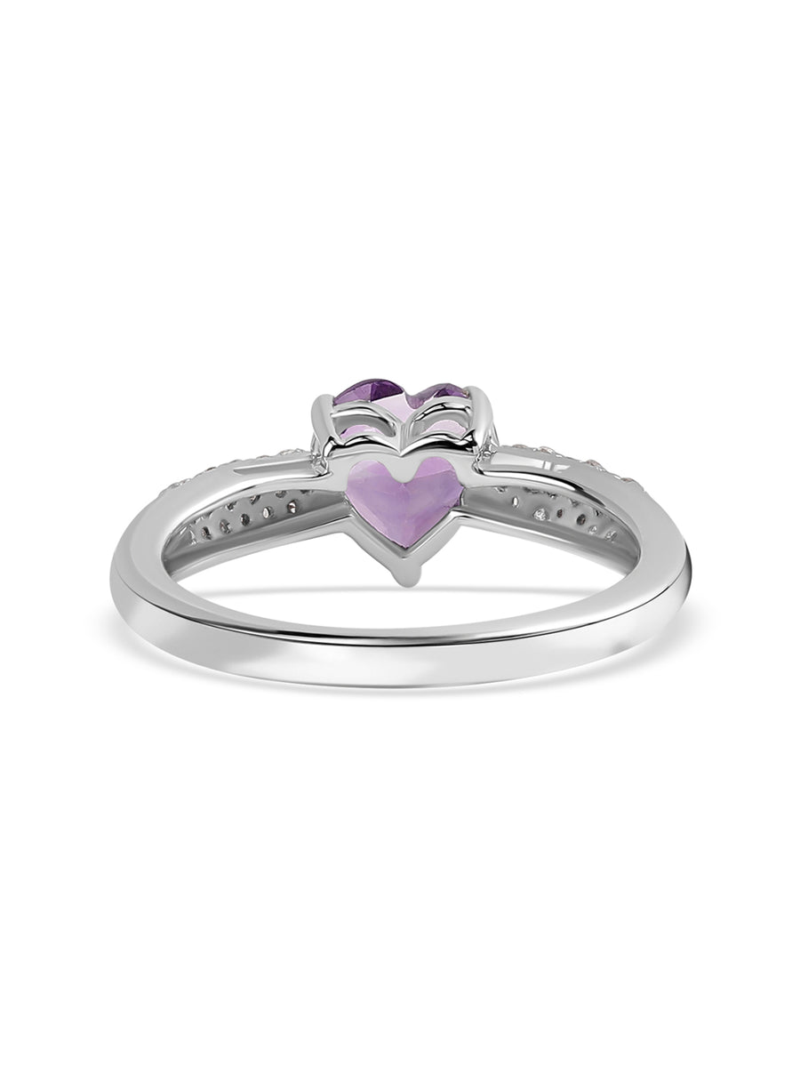 Violet Promise African Amethyst Silver Ring
