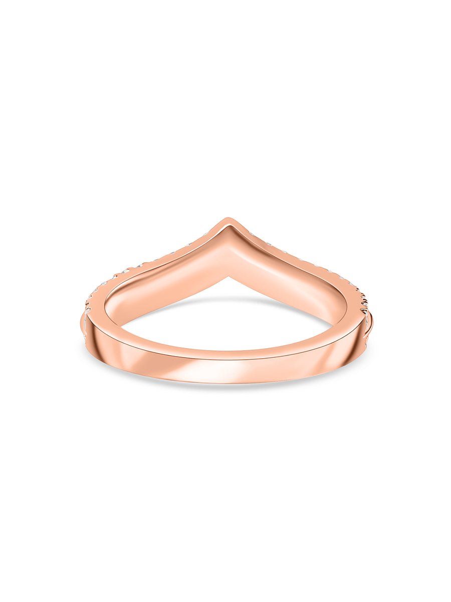 V Double Shank Lab Grown Diamond Ring