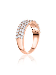 Triple Row Lab Grown Diamond Band Ring