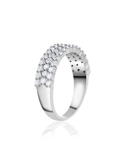 Triple Row Lab Grown Diamond Band Ring
