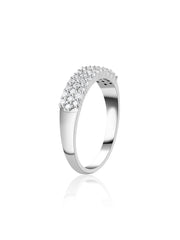 3 Row Lab Grown Diamond Band Ring