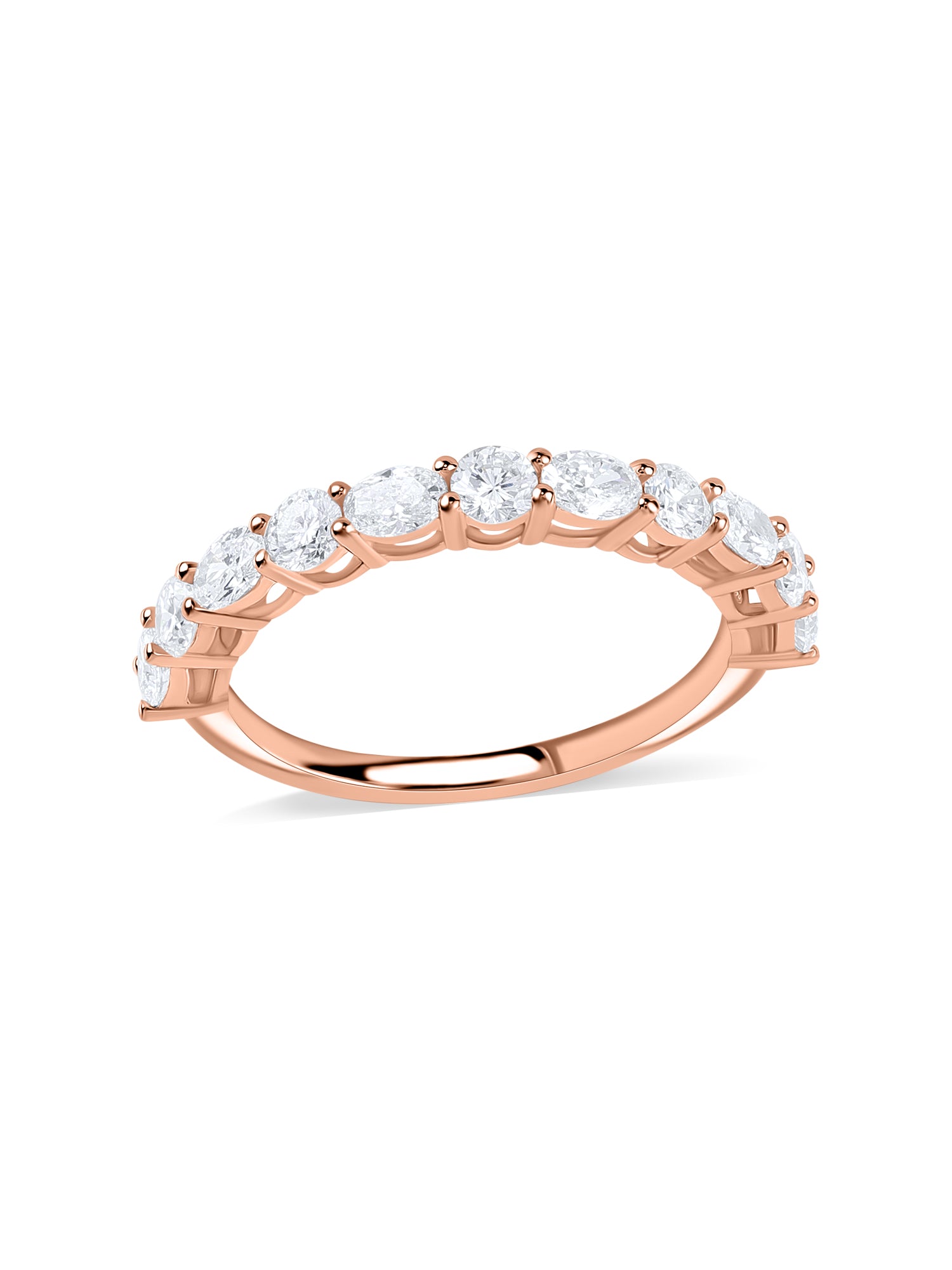Dome Scalloped Lab Diamond Band Ring
