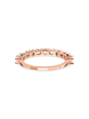 Dome Scalloped Lab Diamond Band Ring