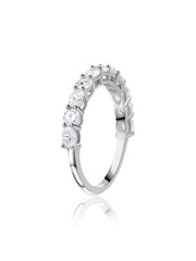Dome Scalloped Lab Diamond Band Ring