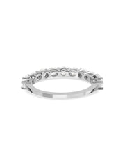 Dome Scalloped Lab Diamond Band Ring