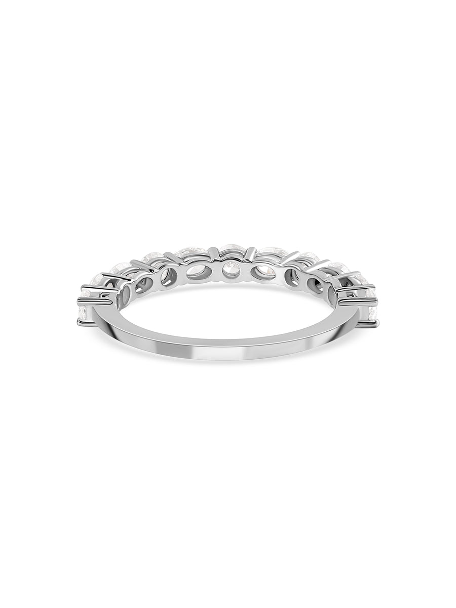 Dome Scalloped Lab Diamond Band Ring