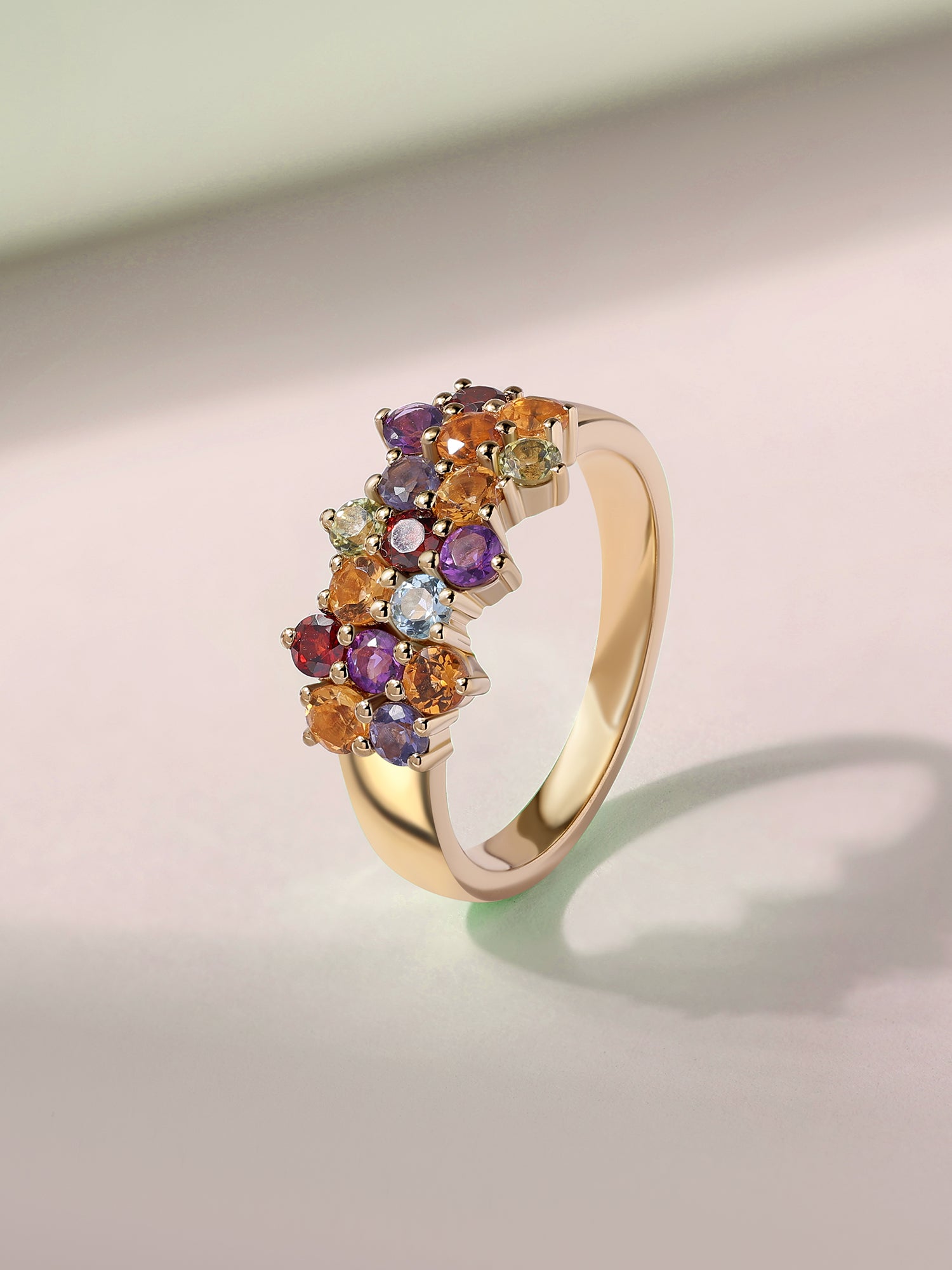 Royal Spectrum Multi-Gemstone Silver Ring