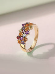Royal Spectrum Multi-Gemstone Silver Ring