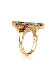 Mosaic Luxe Multi-Gemstone Silver Ring