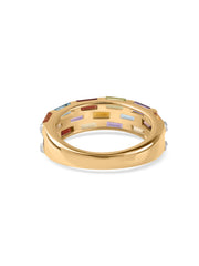 Prismatic Mosaic Multi-Gemstone Silver Ring