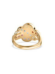 Radiant Spectrum Multi-Gemstone Silver Ring